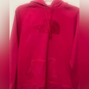 The North Face Womens Size Medium Cotton Blend Hoodie Sweatshirt Pink On Pink